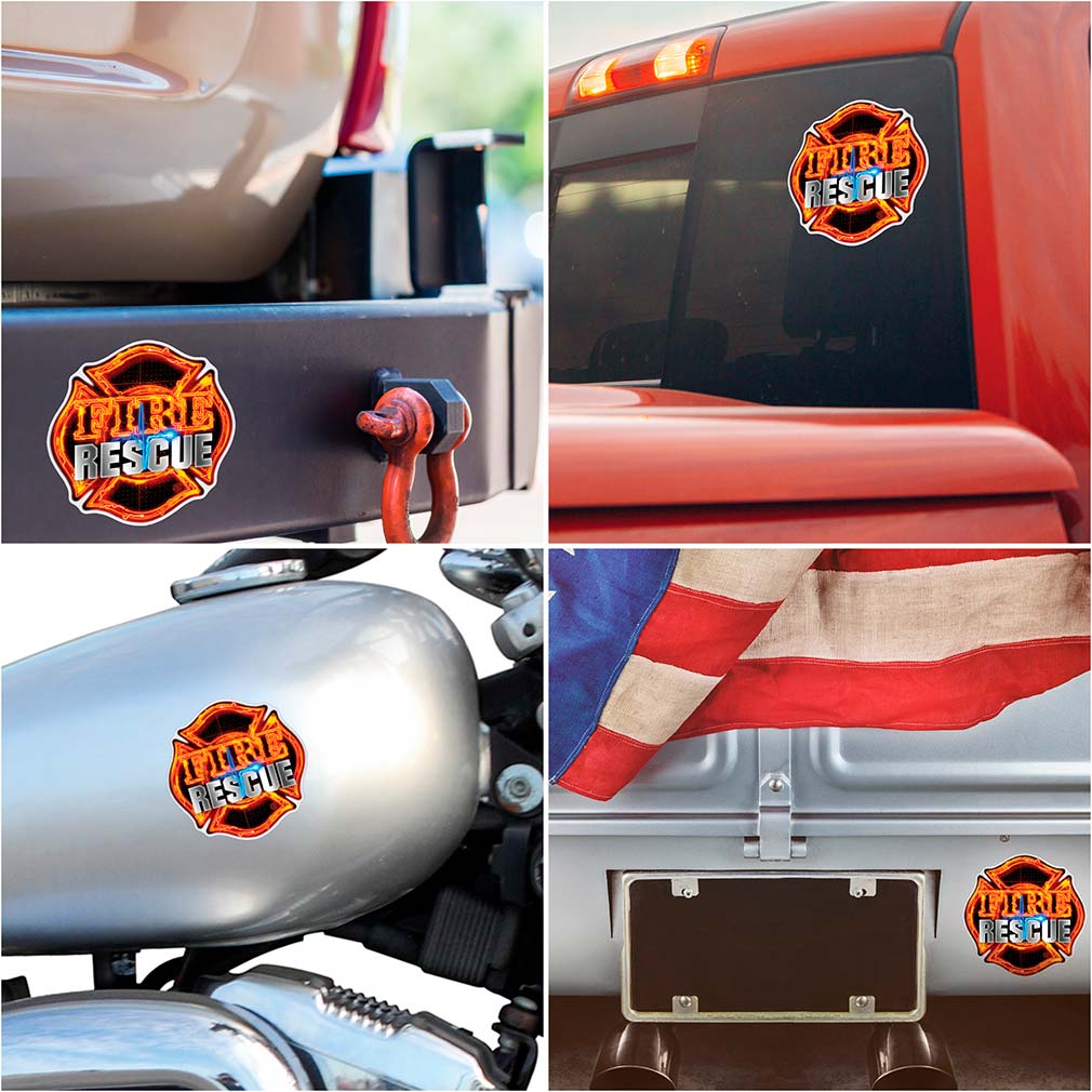 Fire Rescue Premium Reflective Decal