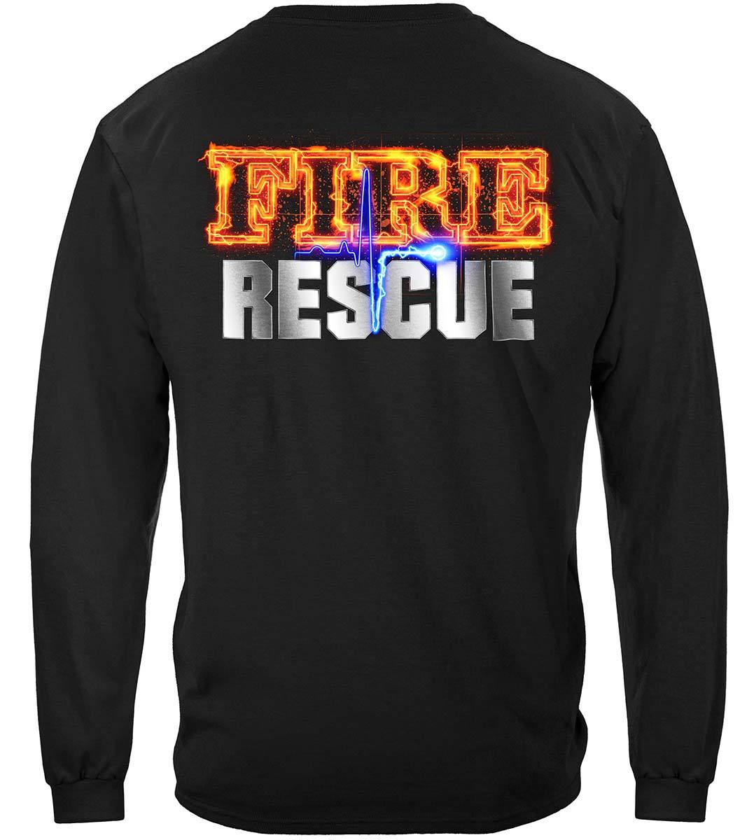 Fire Rescue full front Maltese Premium Hooded Sweat Shirt
