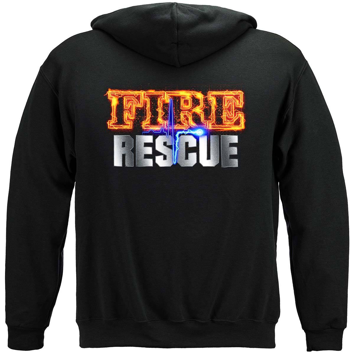 Fire Rescue full front Maltese Premium Hooded Sweat Shirt