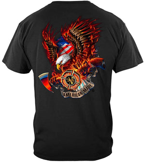 More Picture, Patriotic Fire Eagle American Made Premium Hooded Sweat Shirt