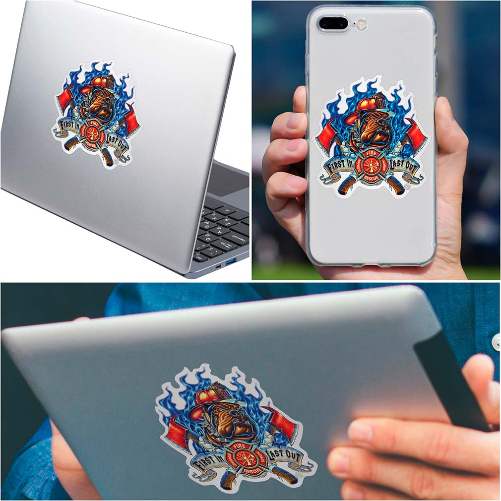 Firefighter First In last Out Premium Reflective Decal