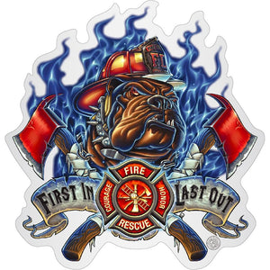 More Picture, Firefighter First In last Out Premium Reflective Decal