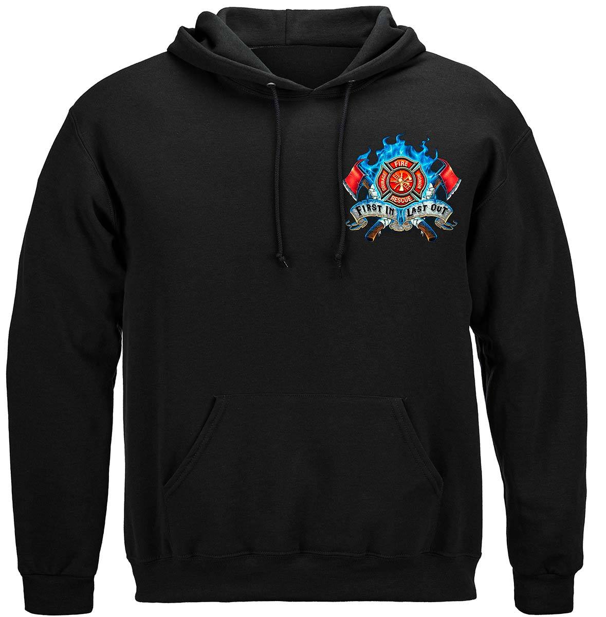 Firefighter Fire Dog First in Last Out Premium Long Sleeves