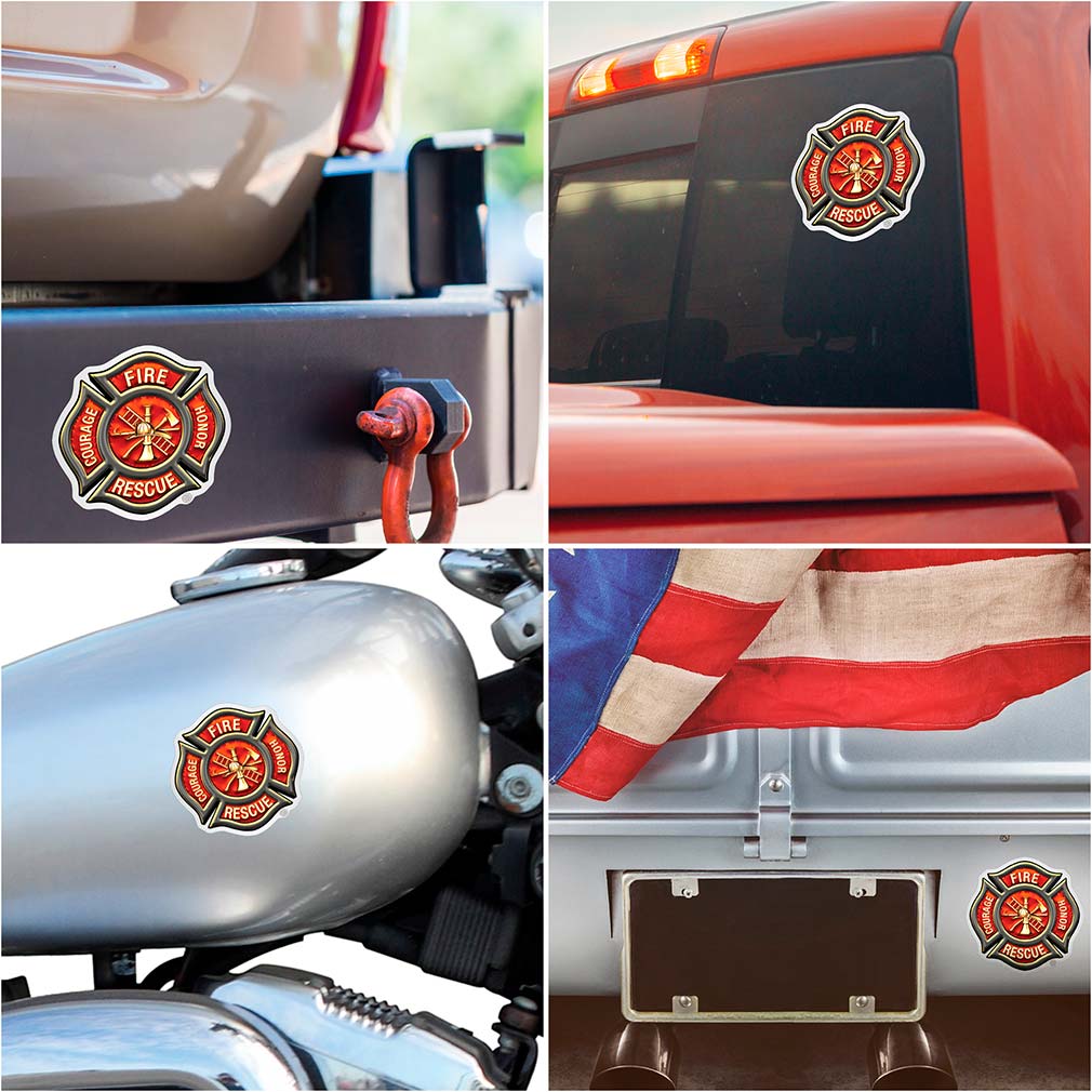 Classic Fire Maltese Premium Reflective Decal