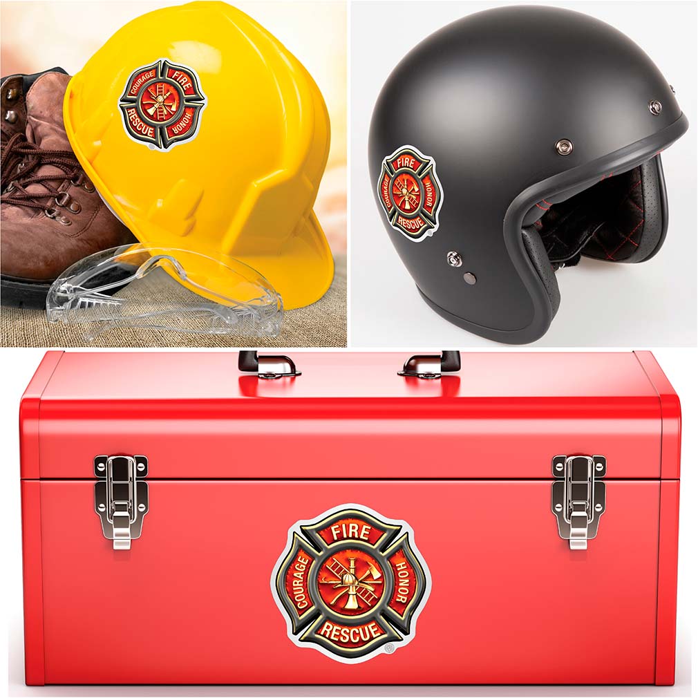 Classic Fire Maltese Premium Reflective Decal