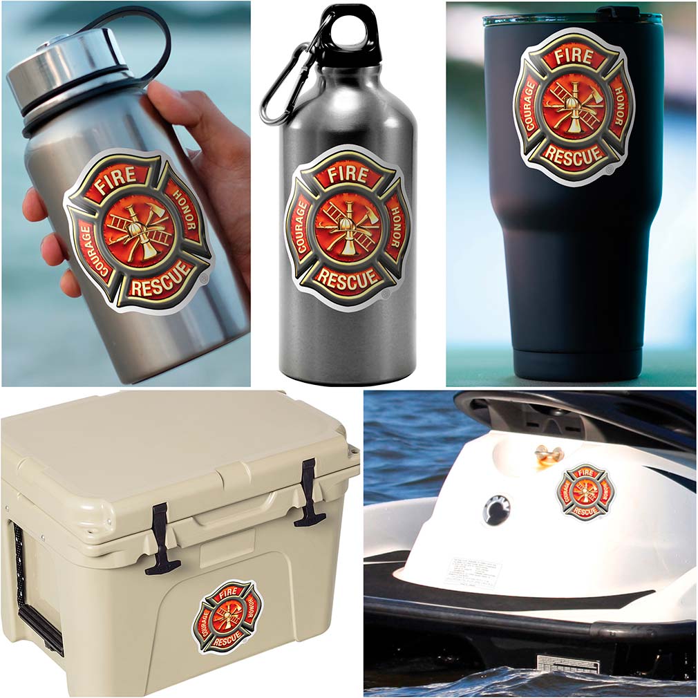 Classic Fire Maltese Premium Reflective Decal