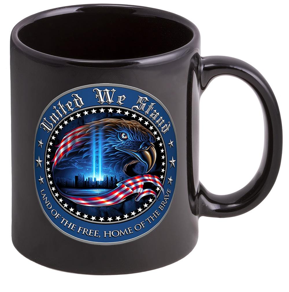Patriotic United We Stand Stoneware Black Coffee Mug Gift Set