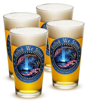 More Picture, United We Stand Patriotic 23oz Pint Glass Glass Set