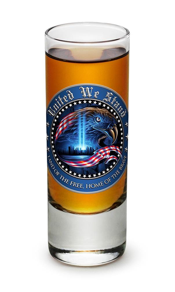 United We Stand Patriotic 2oz Shooter Shot Glass Glass Set