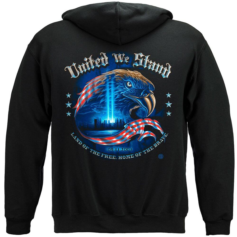 USMC United We Stand Premium Men's Hooded Sweat Shirt