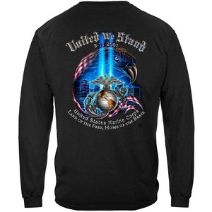 More Picture, United We Stand US Marine Corp Premium Men's Hooded Sweat Shirt