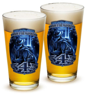 More Picture, 343 You Will Never Be Forgotten Firefighter 911 16oz Pint Glass Glass Set