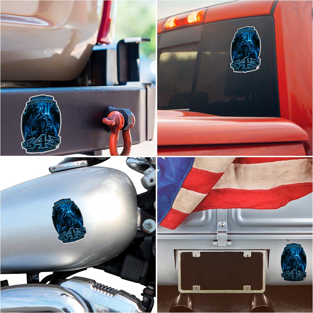 Firefighter You Will Never Be Forgotten 343 Premium Reflective Decal