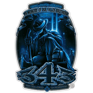 More Picture, Firefighter You Will Never Be Forgotten 343 Premium Reflective Decal