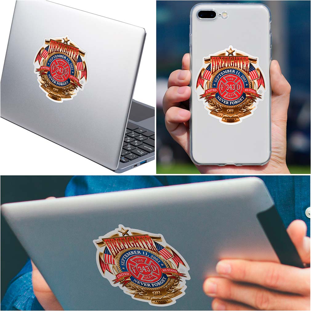 Firefighter Badge Of Honor Premium Reflective Decal