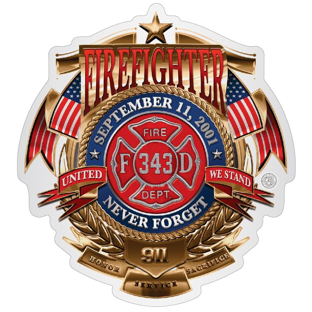 Firefighter Badge Of Honor Premium Reflective Decal