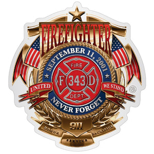 More Picture, Firefighter Badge Of Honor Premium Reflective Decal