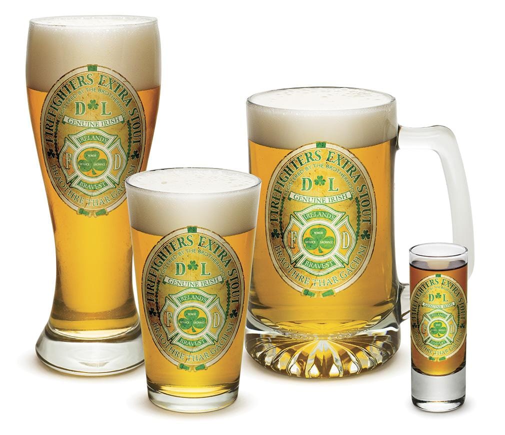 Firefighter Irelands Bravest 4 Piece Glass Gift Set