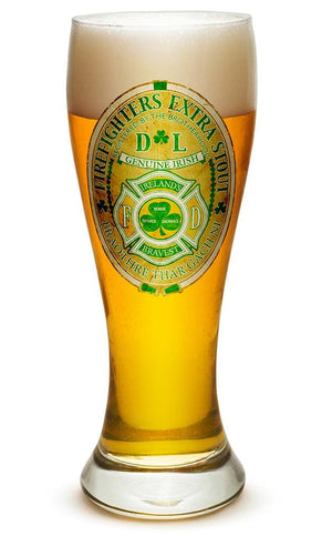 More Picture, Firefighter Irelands  Iriah Bravest 23oz Pilsner Glass Glass Set