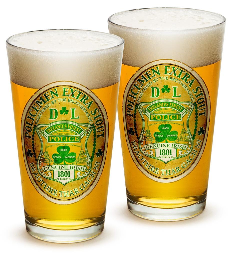 Police Irelands Finest 16oz Shooter Shot Glass Glass Set