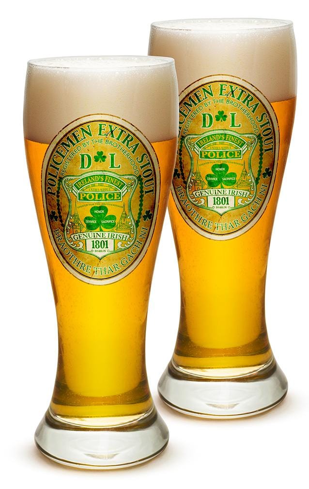 Police Irelands Finest 23oz Shooter Shot Glass Glass Set