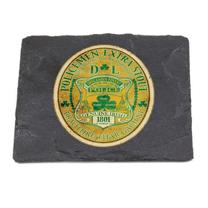 More Picture, Law Enforcement Police Irelands  Iriah Finest Black Slate 4IN x 4IN Coasters Gift Set