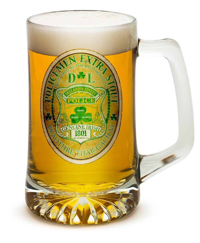 Police Irelands Finest 25oz Tankard Glass Glass Set