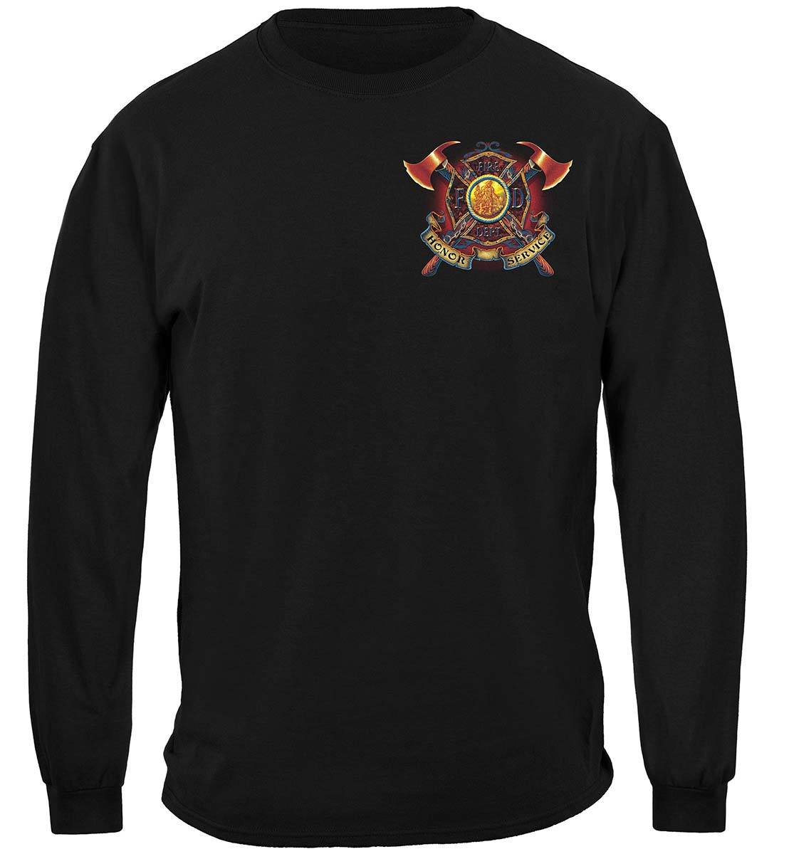 Firefighter Coat of Arms Premium Hooded Sweat Shirt