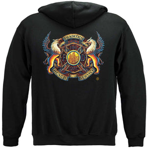 More Picture, Firefighter Coat of Arms Premium Hooded Sweat Shirt