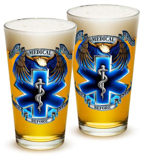 More Picture, Heroes EMS 16oz Pint Glass Glass Set