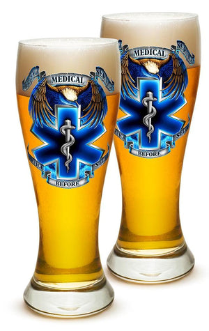 More Picture, Heroes EMS 23oz Pilsner Glass Glass Set