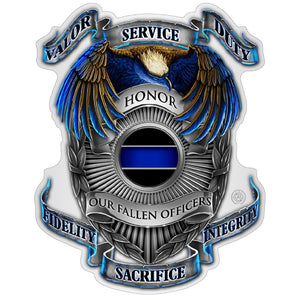 More Picture, Honor our fallen officers Premium Reflective Decal