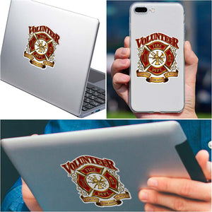 More Picture, Volunteer Firefighter Premium Reflective Decal