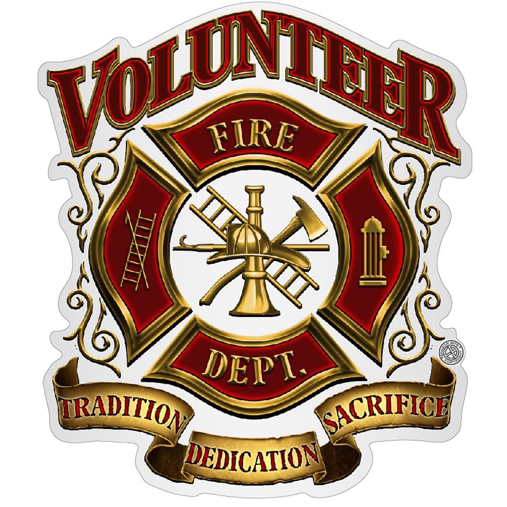 Volunteer Firefighter Premium Reflective Decal