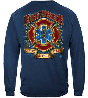 More Picture, Fire Rescue Gold Shield Premium Hooded Sweat Shirt