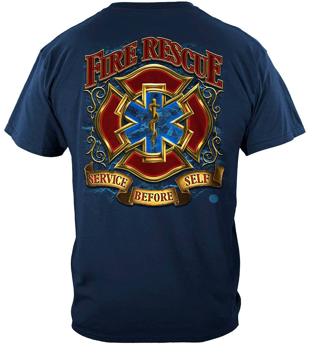 Fire Rescue Gold Shield Premium T-Shirt