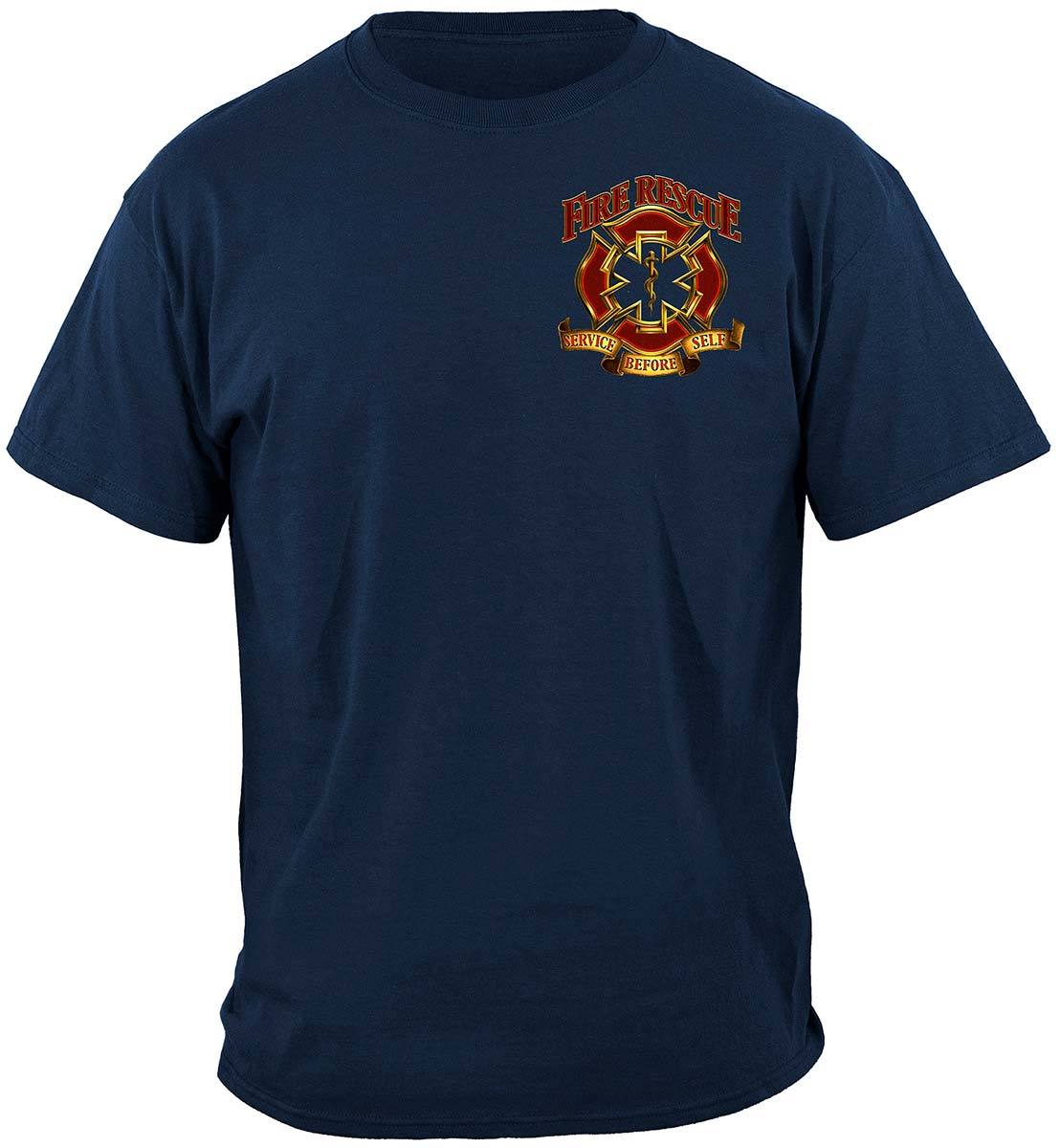 Fire Rescue Gold Shield Premium Hooded Sweat Shirt