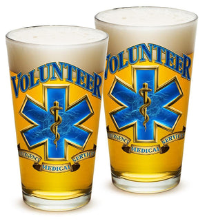 More Picture, Volunteer EMS 16oz Pint Glass Glass Set