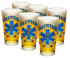 More Picture, Volunteer EMS 16oz Pint Glass Glass Set