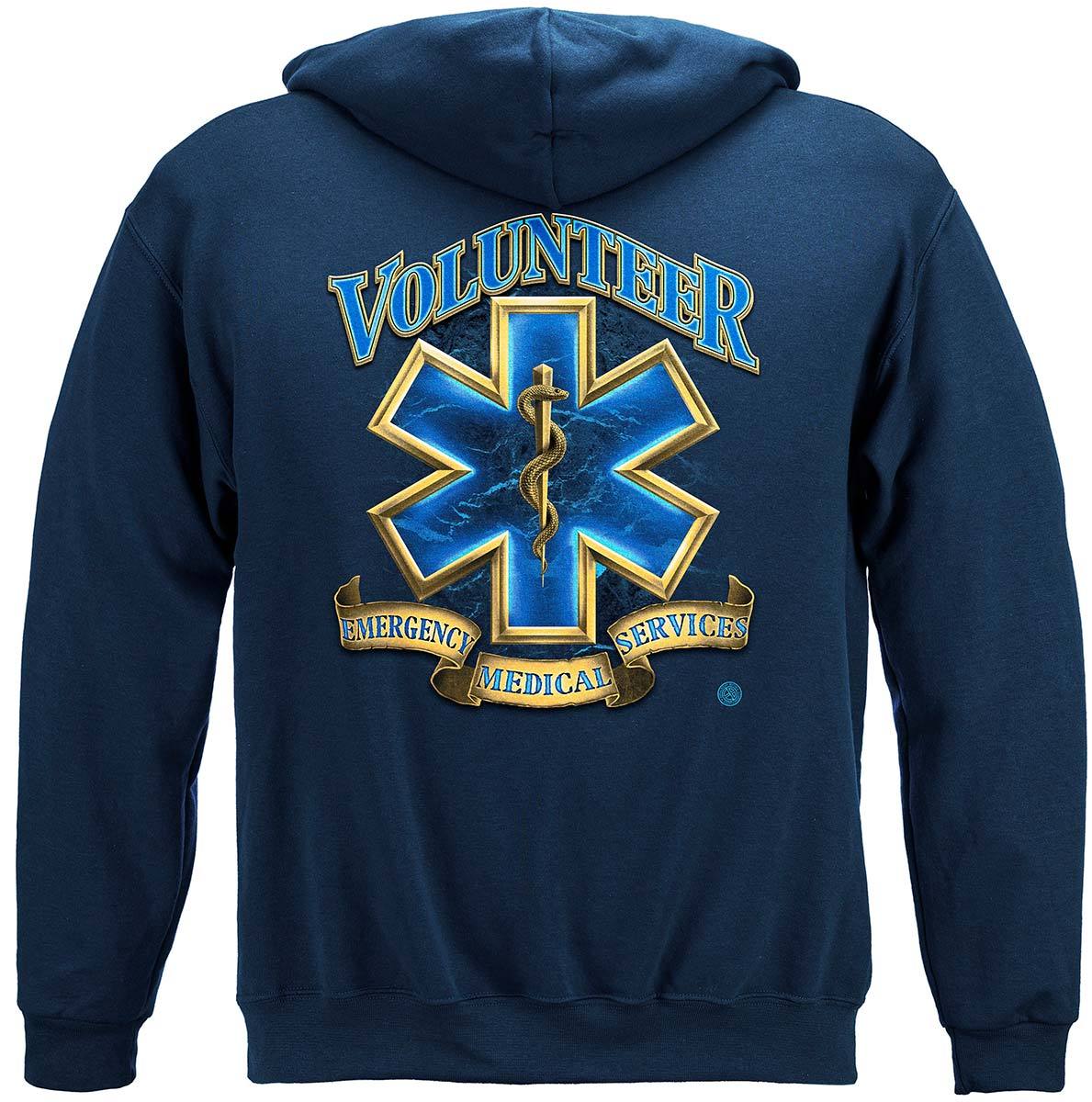 Volunteer EMS Gold Shield Premium Hooded Sweat Shirt