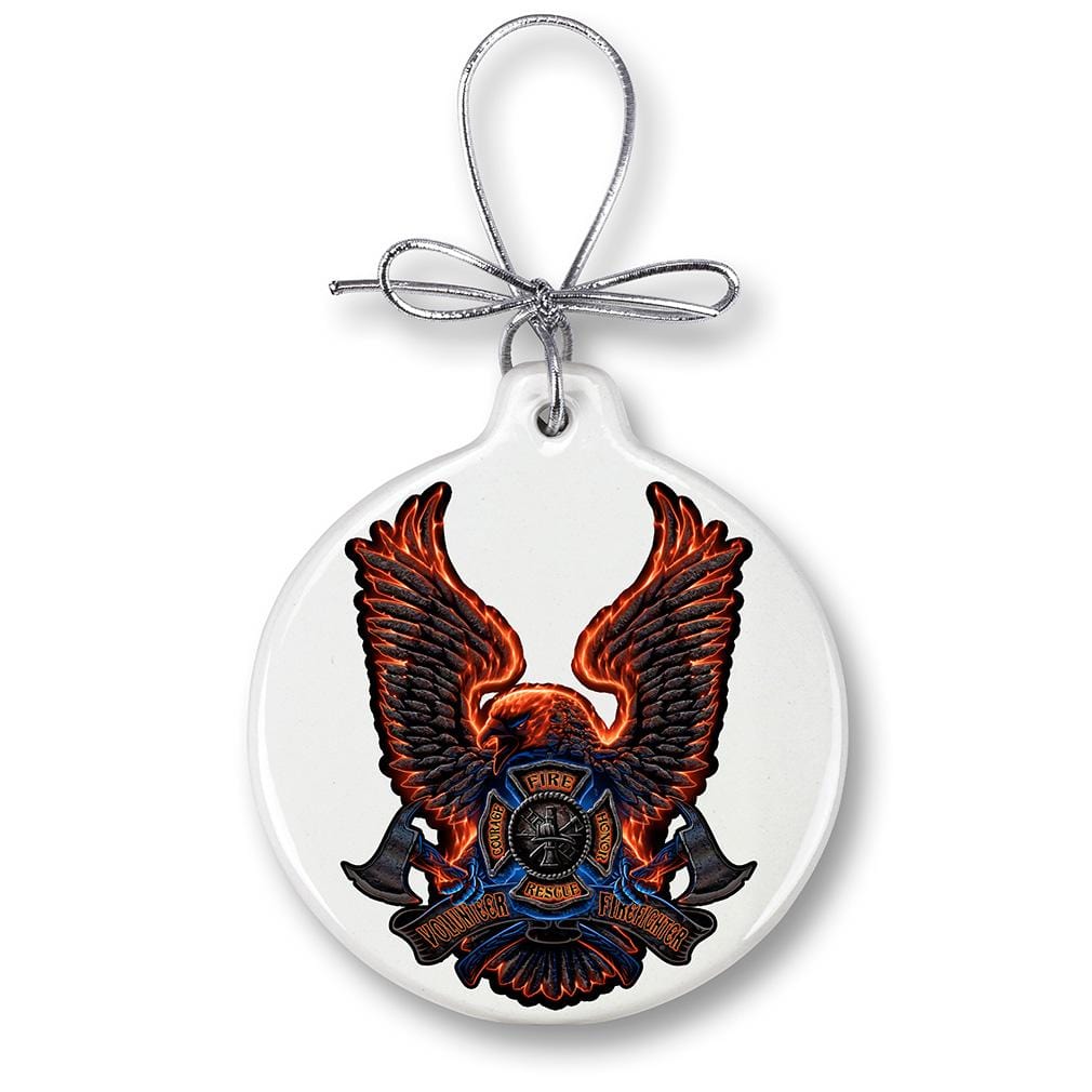Volunteer Fire Eagle Christmas Tree Ornaments