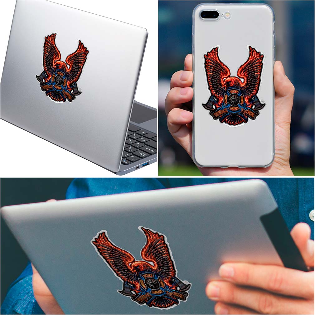 Volunteer Fire Eagle Premium Reflective Decal