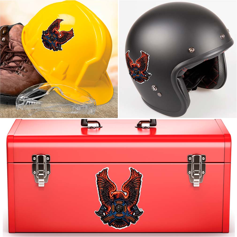 Volunteer Fire Eagle Premium Reflective Decal