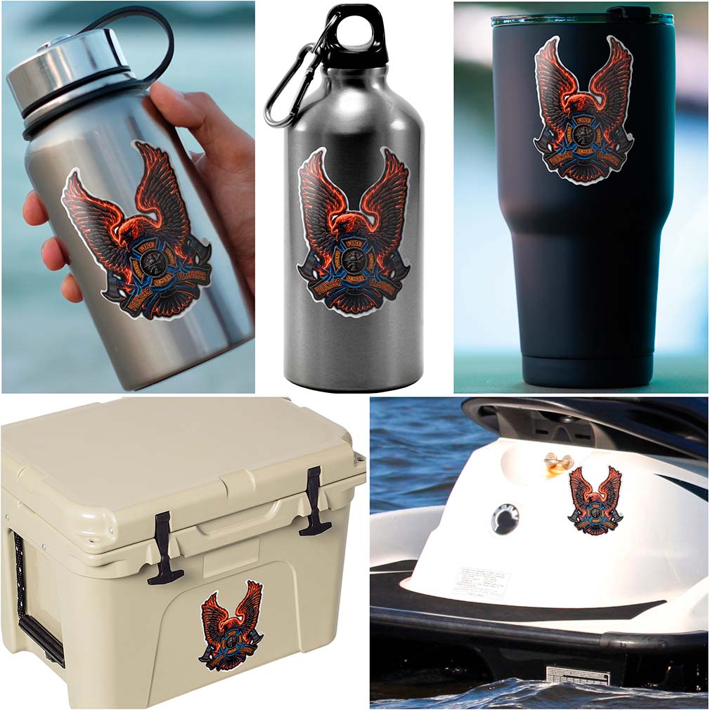 Volunteer Fire Eagle Premium Reflective Decal