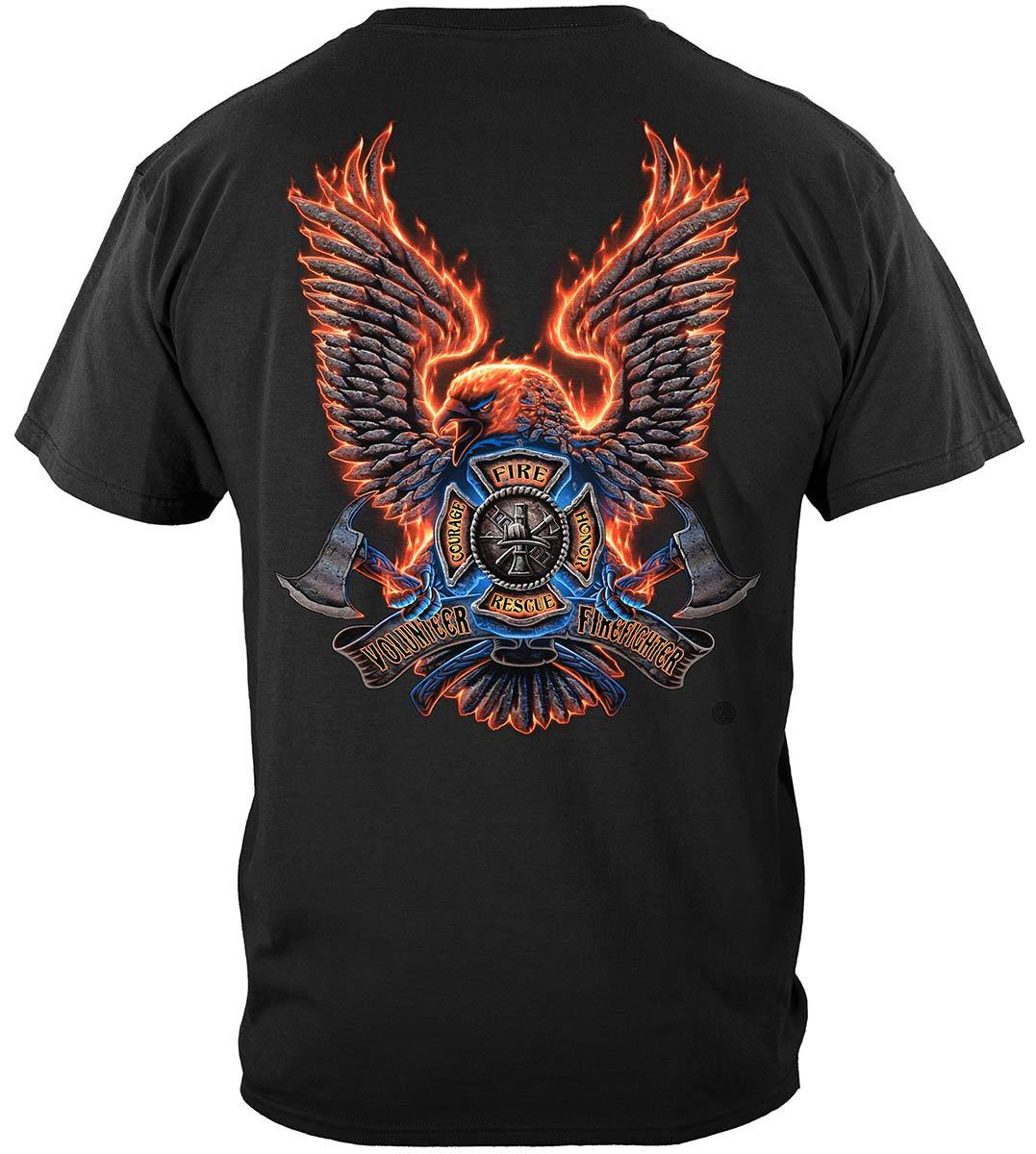 Volunteer Fire Eagle Premium Hooded Sweat Shirt