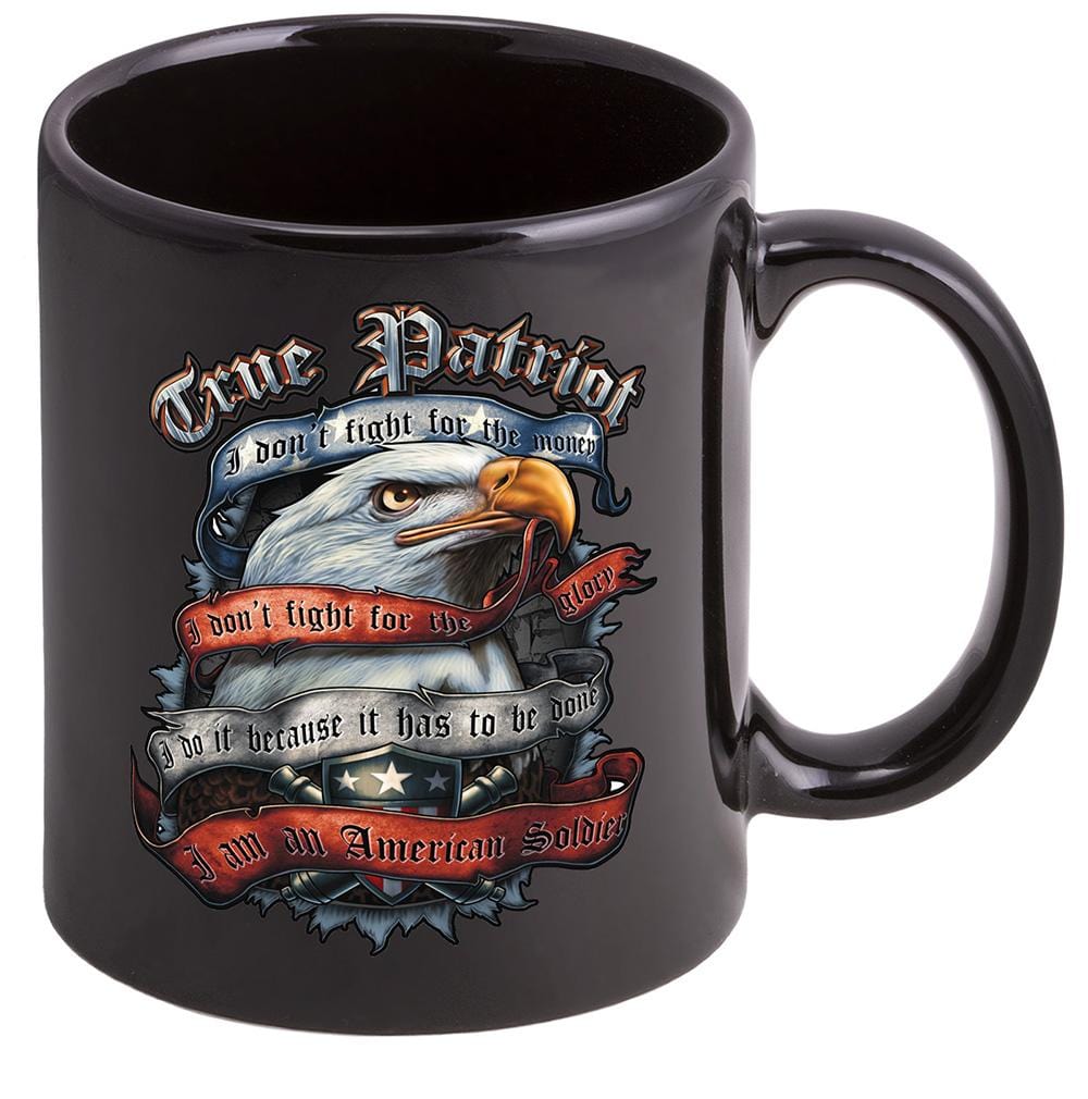 Patriotic True Patriot Stoneware Black Coffee Mug Gift Set