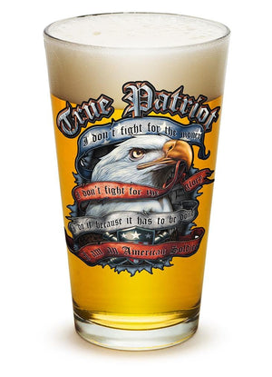 More Picture, True Patriot US Flag 16oz Pint Glass Glass Set