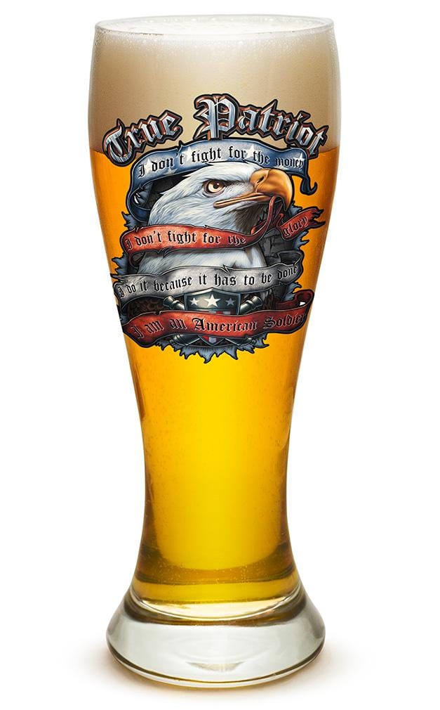 True Patriot US Flag 23oz Pilsner Glass Glass Set