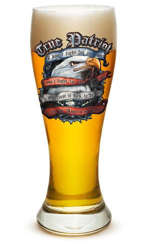 More Picture, True Patriot US Flag 23oz Pilsner Glass Glass Set