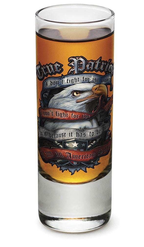 True Patriot US Flag 2oz Shooter Shot Glass Glass Set